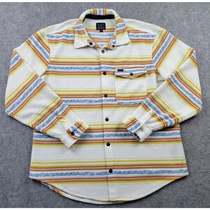 Billabong Recycler Furnace Flannel Mens XL Yellow Aztec Fleece Snap Button